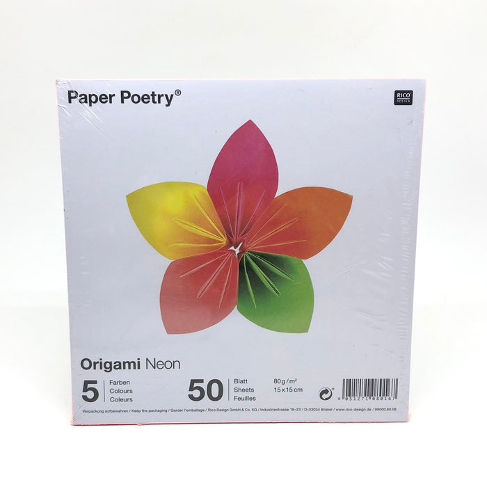 Neon origami papir